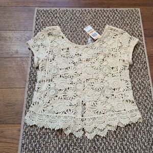American Rag Small Cream Lace Women Top